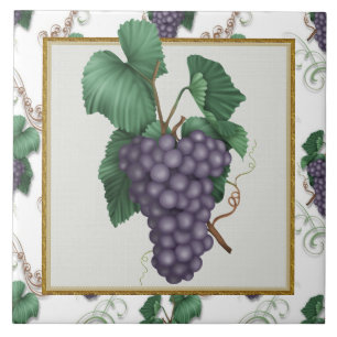 Cerâmica Cozinha de Uvas de Cartoon ou Azulejo de Restaura