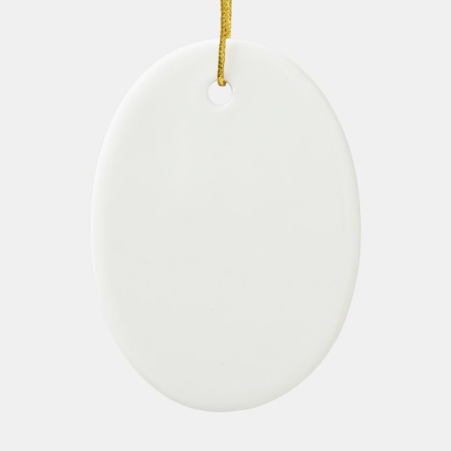Cerâmica Crie Sua Própria Forma Oval De Ornamento De Feriad (Frente)