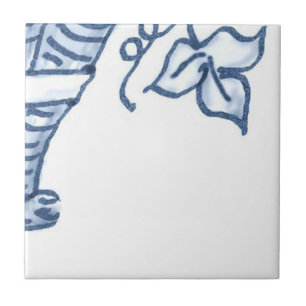 Cerâmica D5 - Azulejo mural da cesta de Delft - D5