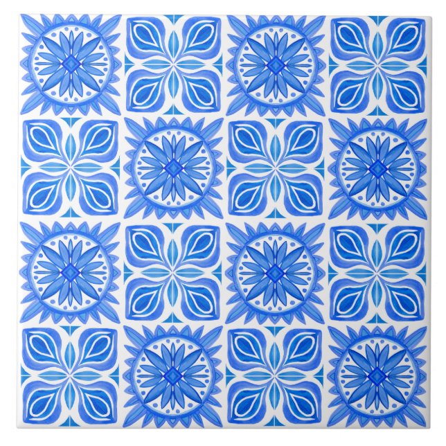 Cerâmica Decoração Azulejo Azul de Lisboa (Frente)
