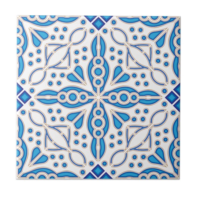 Cerâmica Decoração Azulejo Azul de Lisboa (Frente)