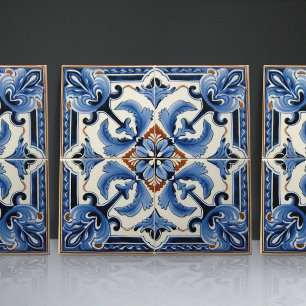 Cerâmica Decoração Azulejo Azul de Lisboa