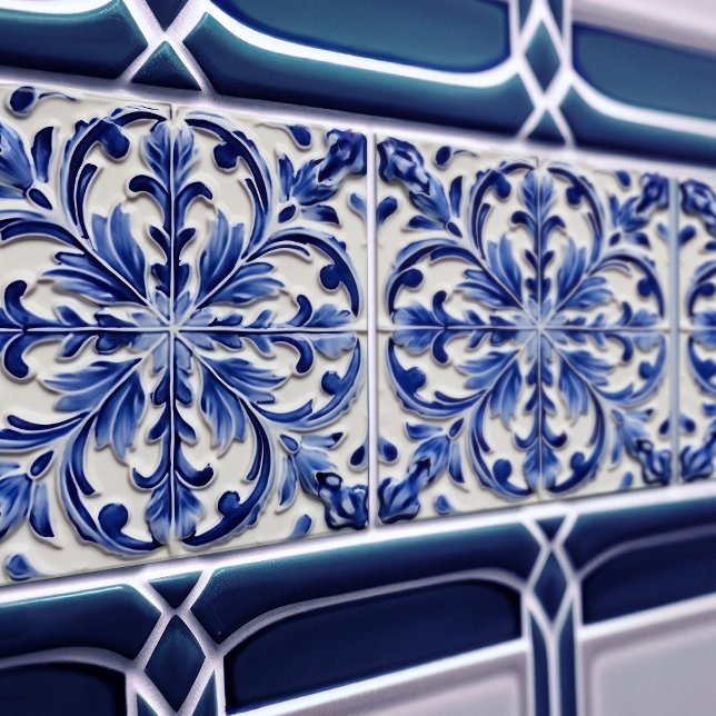 Cerâmica Decoração Azulejo Azul de Lisboa (Criador carregado)
