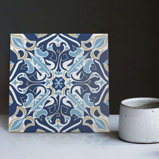 Cerâmica Decoração Azulejo Azul de Lisboa (Criador carregado)
