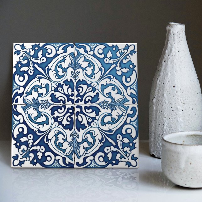 Cerâmica Decoração Azulejo Azul de Lisboa (Criador carregado)