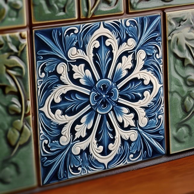 Cerâmica Decoração Azulejo Azul de Lisboa (Criador carregado)
