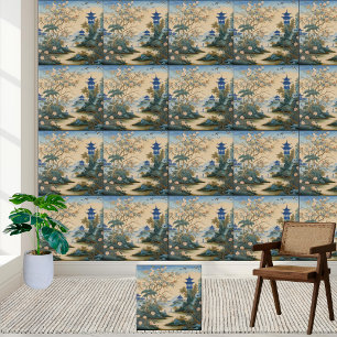 Cerâmica Decoração de Azulejo de Chinoiserie inspirada no O