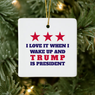 Cerâmica Decoração de Ornamento da Árvore de Natal TRUMP