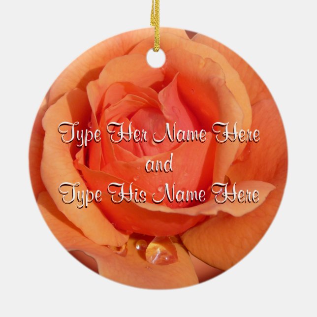 Cerâmica Decoração Personalizada de Rosa de Ornamento de Ro (Traseira)
