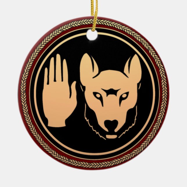 Cerâmica Decoração Tribal Personalizada por Ornamento de Si (Frente)