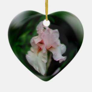 Cerâmica Delicar Ornamento De Arte Flor Iris Rosa