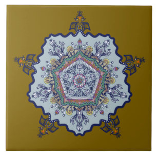 Cerâmica Desenho de louça azul. O que você vê Azulejo