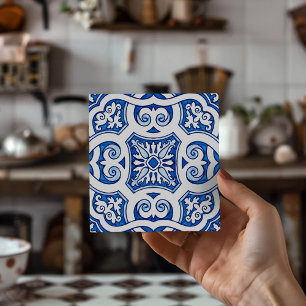 Cerâmica Design de Azulejo Azul de Sintra Estilo Europeu Vi