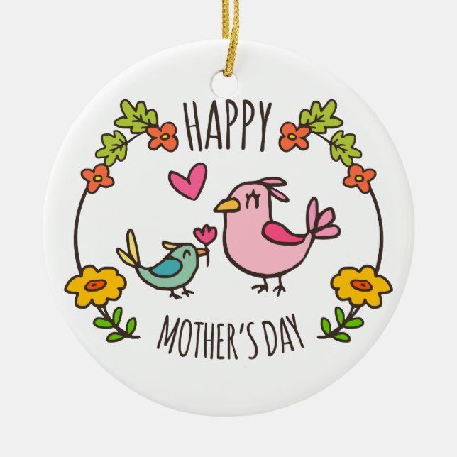 Cerâmica Dia de as mães feliz adorável | Ornamento (Frente)