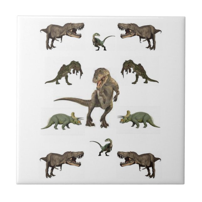 Cerâmica Dinossauro de Azulejo cerâmico (Frente)