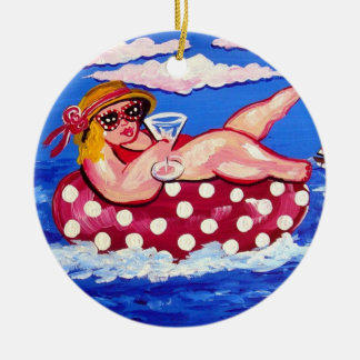 Cerâmica Diva de praia de Chubby com ornamento de Martini