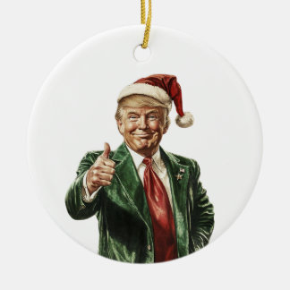 Cerâmica Donald Trump Engraçado Ornamento da Árvore de Nata