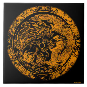Cerâmica Dragão e azulejo de Phoenix