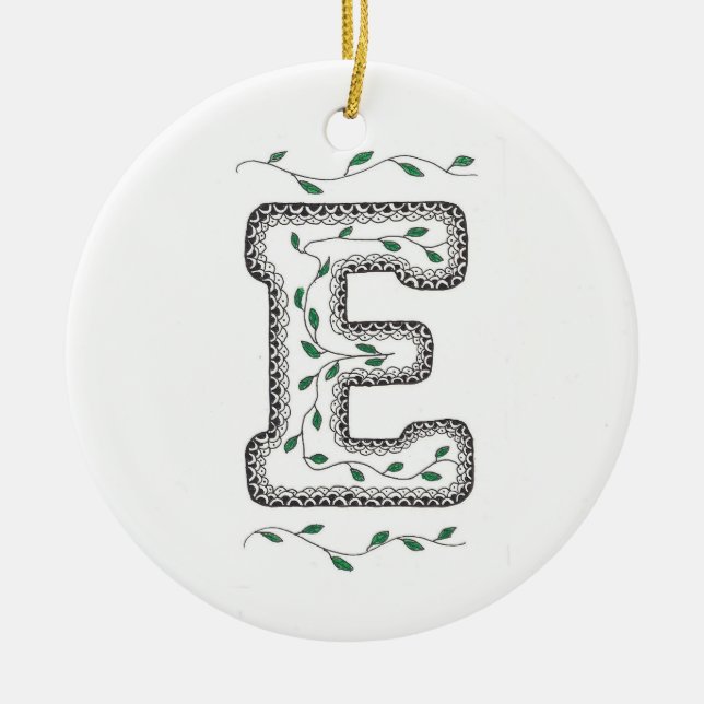 Cerâmica E Ornamento Inicial De Árvore De Natal (Frente)