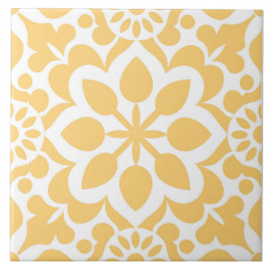 Cerâmica Elegante padrão vintage amarelo de azulejo portugu