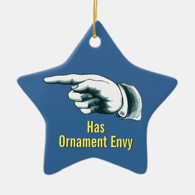 Cerâmica Engraçado Ornamento da Árvore de Natal (Frente)