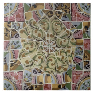 Cerâmica Espanha de Barcelona, parque Güell, azulejo de