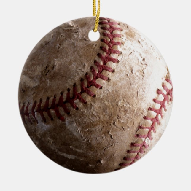 Cerâmica Estilo de Vintagem de Baseball Ornamento Retroativ (Frente)