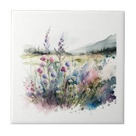 Cerâmica Estilo natural Flores de campo Azulejo cerâmico