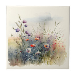 Cerâmica Estilo natural Flores de campo Azulejo cerâmico