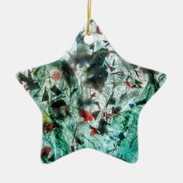 Cerâmica Estrela de ornamento azul-suave,decor de estrela A