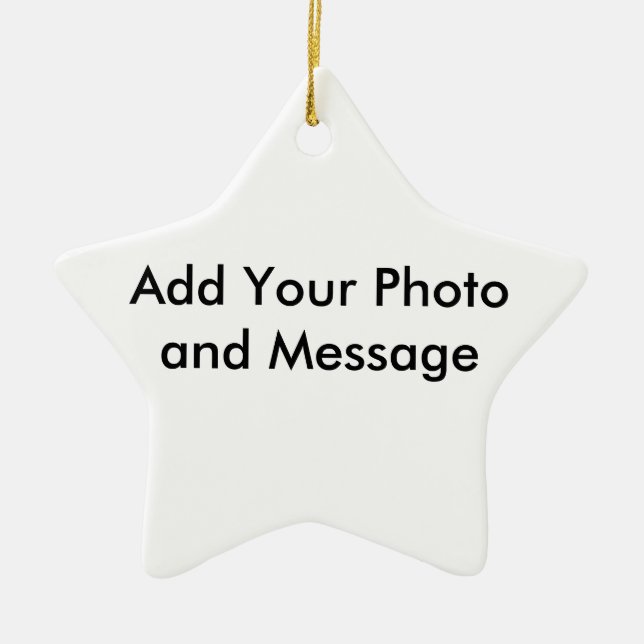 Cerâmica Estrela de Ornamento Personalizada (Frente)