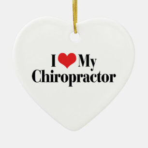 Cerâmica Eu Amo Meu Ornamento De Chiropractor