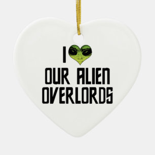 Cerâmica Eu Amo Nosso Ornamento De Soberanos Alienígenas