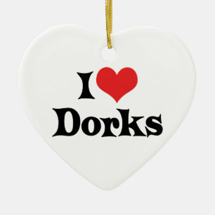 Cerâmica Eu Amo Ornamento de Dorks