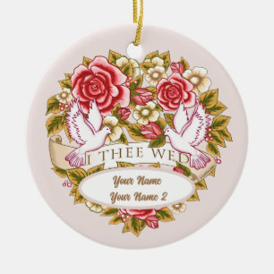 Cerâmica Eu Te Dou Em Casamento ornamento de casamento pers