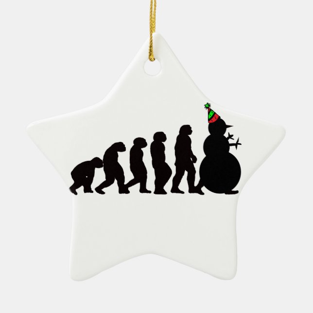 Cerâmica Evolução do ornamento do boneco de neve (Frente)