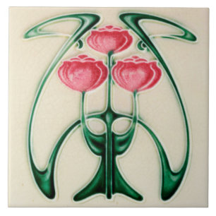 Cerâmica Excelente Arte Nouveau, Design, Azulejo de cerâmic