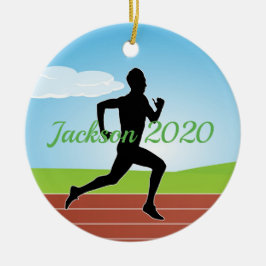 Cerâmica Executando o Ornamento de Design de Corrida de de 