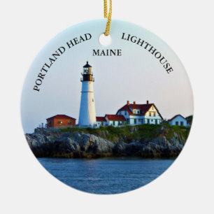 Cerâmica Farol principal de Portland, ornamento de Maine