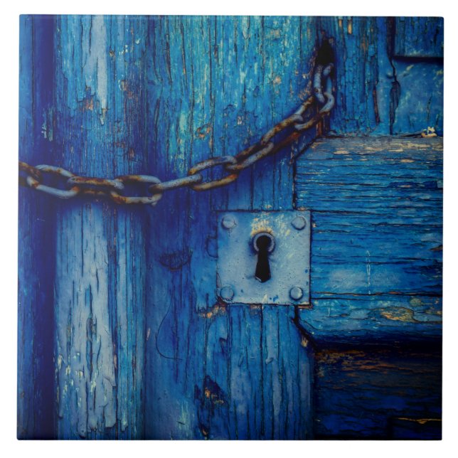 Cerâmica Fecho de porta de madeira e azulejo (Frente)