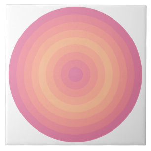 Cerâmica Felpudo rosa Aurora Círculos de pêssego Azulejo Ce
