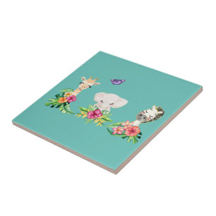 Cerâmica Filhos de Zoo com Azulejo de Flores