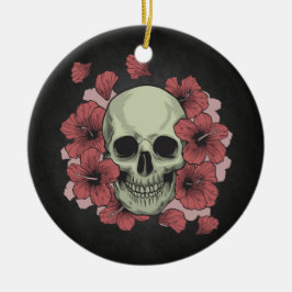 Cerâmica Floral Skull Dia de los Muertos | Ornamento
