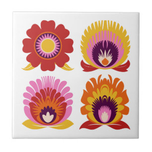 Cerâmica Flores Azulejo de Folhas Polonês