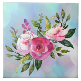 Cerâmica Flores de Aquarela Azulejo cerâmico