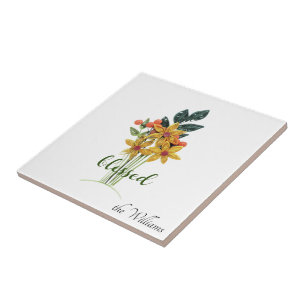 Cerâmica Flores de outono "abençoadas" Azulejo cerâmico