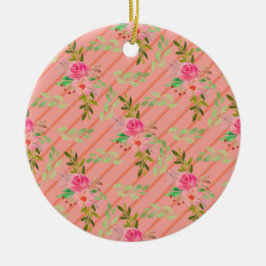 Cerâmica Flores E Folhas De Ornamento Cerâmico