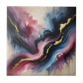 Cerâmica Fluxo Etéreo – Azulejo Cerâmico de Arte Abstrata E