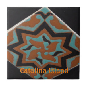 CERÂMICA FORMA DE AZULEJO CERÂMICO DA CATALINA NA ILHA DA C