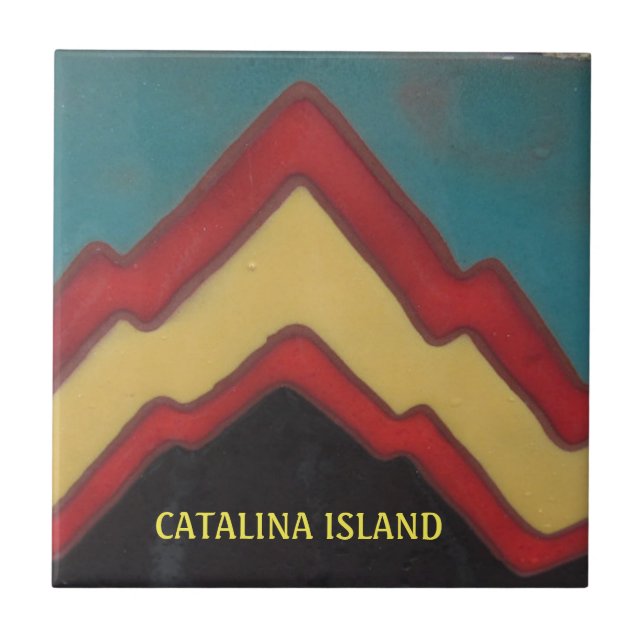 CERÂMICA  FORMA DE AZULEJO CERÂMICO DA CATALINA NA ILHA DA C (Frente)
